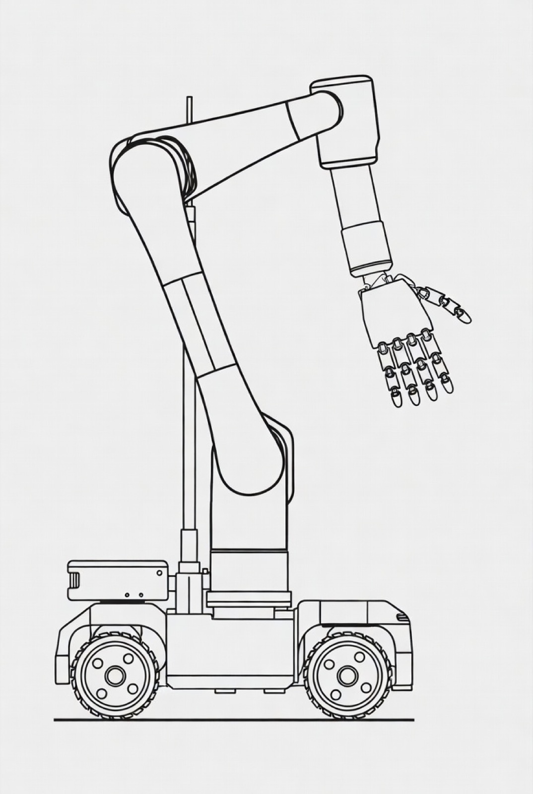 Handme Bot — teleoperated mobile manipulator built by Vedant Parnaik